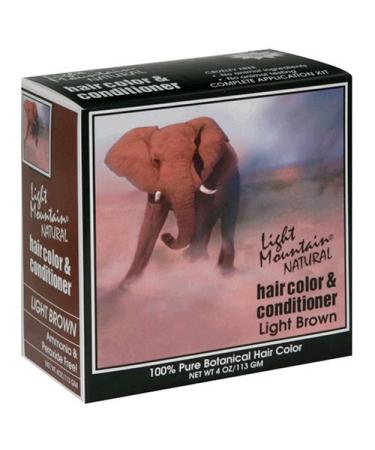 Light Mountain Natural Hair Color & Conditioner Light Brown 4 oz (113 g)