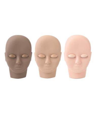 3D Face Eyelash Extension Practice Model | Removable Eyelids Makeup Training Tool - International Shipping - Buy Online on SooperMarket.com