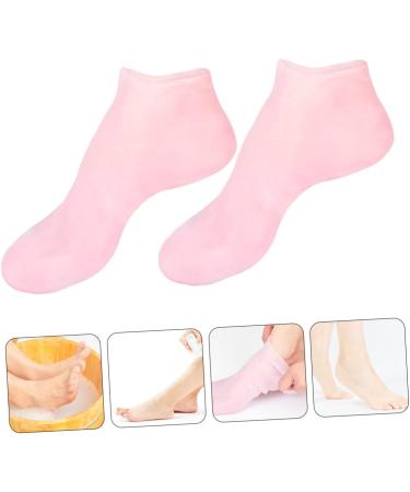 minkissy 3 Pairs Sock Exfoliating Titanium Ear Pick Beauty Care Essential Oil Silicone Gel Spa Moisturizing Cotton Gel Booties Moisturizing Heel Sleeves High Heel Cosmetic Sebs Pink Miss - Buy Online on SooperMarket.com