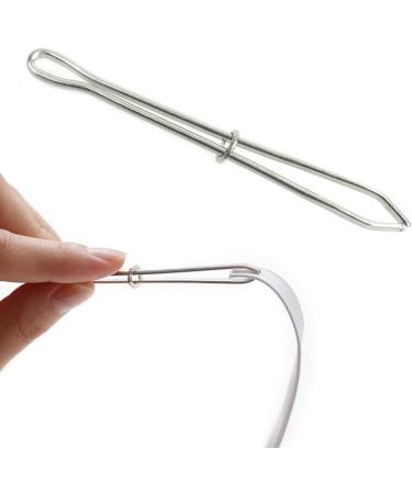 Bodkin Needle Elastic Threader Self-Locking Tweezers Clip 78mm - 2 PCS | Easy Pull Sewing Tool for Waistband Craft and Smooth Threading Tape Ribbon Elastic - Buy Online on SooperMarket.com