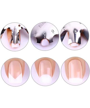 Nail Manicure Edge Trimmer Nail Art Trimmer Template French Manicure Accessories Kit Silver - Buy Online on SooperMarket.com