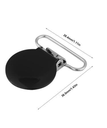 Hzyyier 10-Pack Metal Round Pacifier Clips - Black Toy & Pacifier Holders for DIY Projects | International Shipping Available - Buy Online on SooperMarket.com
