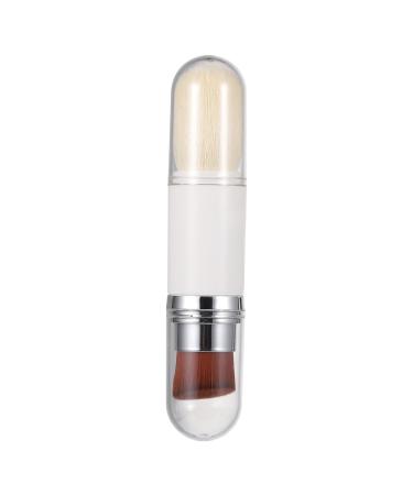 Telescopic Makeup Brush Foundation Powder Brush Telescopic Brush Foundation Brush Blending Blush Brush Fluffy Blush Brush Telescopic Cosmetics Brush Double-head Makeup Brush 13.5x2.6cm Silver