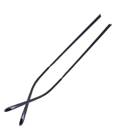 RANARA Eyeglass End Tips Replacement Eyeglass Legs Eyeglass Accessories 1 Pair of Metal Eyeglass Temples Replacement Temples for Eyeglasses Matte Black