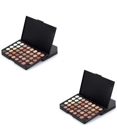 Beavorty 2pcs 40 Makeup Palette Eyeshadow Matt Eyeshadow Pallet Eyeshadow Powder Eye Shadow Palettes Eyeshadow Palette Smoky Makeup 1 Count (Pack of 1) As Shownx2pcs