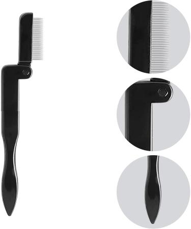 Stainless Steel Folding Eyelash Comb & Eyebrow Grooming Brush - Portable Makeup Tool for Women & Girls - Buy Online on SooperMarket.com