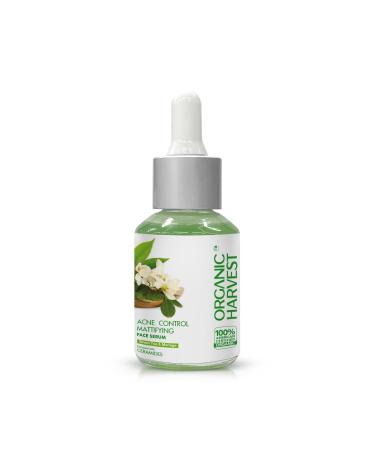 Acne Control Mattifying Face Serum: Green Tea & Moringa | For Oily & Combination Skin Fights Pimples & Acne 100% American Certified Organic Paraben & Sulphate Free 30ml Vitamin B Face Serum