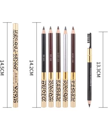 Baluue 2pcs Eyebrow Pen with Brush Eyebrow Pencil Long Lasting Waterproof Eyebrow Makeup Brown #5 1 count (Pack of 1) Marrom 5 - Buy Online on SooperMarket.com
