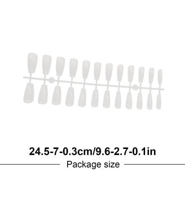 Dajidafu 1 Set French Tip Press on Nails Extra Long Colorful Gloss Adhesive Tabs Full Cover Ballerina Flat head for Women Girls Type 16 - Buy Online on SooperMarket.com