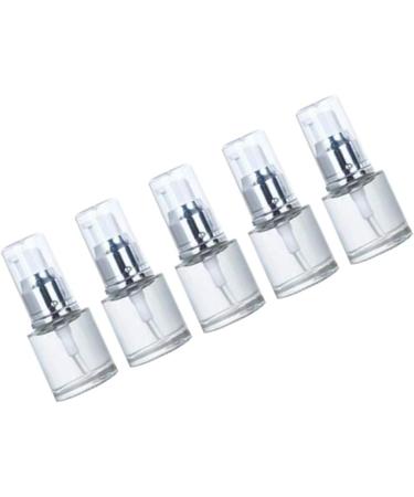 Hemoton 5pcs 20ml Mini Glass Pump Bottles - Refillable Perfume & Essential Oil Dispenser for Travel & Home (Silver) - International Shipping Available - Buy Online on SooperMarket.com