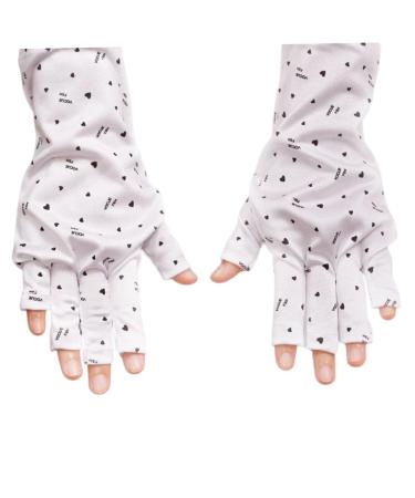 Moisturizing Gloves UPF 50+ Manicure Gloves UV Protection Gloves Gel Manicure Lamp Manicure Fingerless Gloves Manicure Dryer Length 11.5X40cm