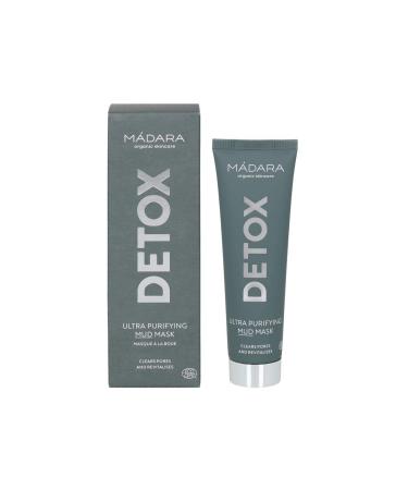 M dara Organic Skincare Ultra-Cleaning Mud Mask - Detoxifying Vegan Pore-Narrowing EcoCert Certified 60ml - Buy Online on SooperMarket.com