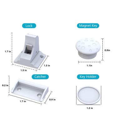 32 Magnetic Cabinet Locks & 6 Keys - Baby Safety Locks with 3M Glue - Easy Installation in 1 Minute - Buy Online on SooperMarket.com
