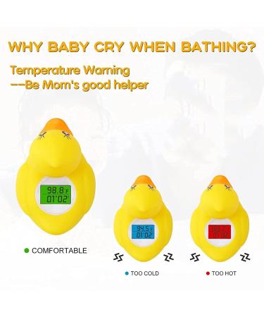 BabyElf Floating Duck Bath Thermometer - Safe Water & Room Temp for Infants + 2 Extra Toy Ducks - Buy Online on SooperMarket.com