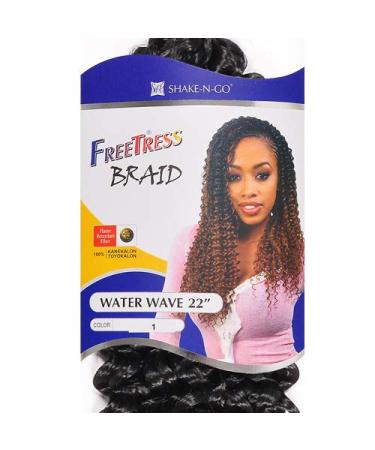 FreeTress Water Wave Bulk 22 Synthetic Hair Braids - 6 Pack 1B 22 Inch - Buy Online on SooperMarket.com