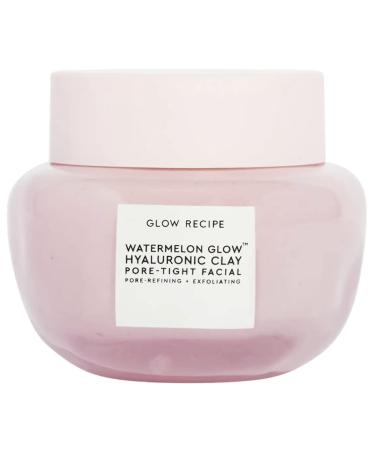 Glow Recipe Watermelon Glow Hyaluronic Clay Pore-Tight Facial - Gentle Exfoliating Clay Face Mask with Hyaluronic Acid - Help Minimize the Appearance of Pores  Even Tone + Hydrate (60ml)