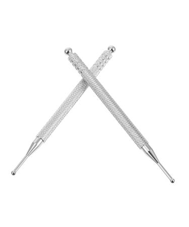 KALLORY 2pcs Auricular Probe Spring Tools Ear Cleaning Tool Cleaning Gadgets Earwax Removal Kit Ear Curette Acupressure Pen Stimulator Scraping Massage Tool Body Massage Tool Massage Pen