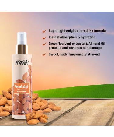 Nykaa Naturals Wanderlust Body Milk - Californian Almond Milk for Women - Hydrating 6.76 oz Body Lotion - Buy Online on SooperMarket.com