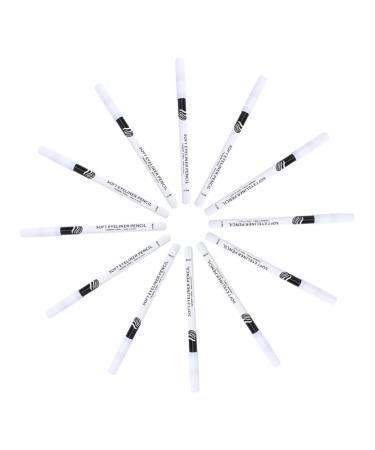 WOONEKY 24pcs Eyeliner Pencil White Eyeliner Pen Liquid Black Eyeliner White Liquid Eyeliner Wooden Pole
