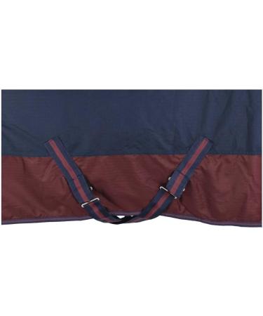 RL24 Weiddecke Full Neck 600D Waterproof Horse Blanket | Transition Rain Sheet | Polarfleece Lining | Size 145 cm Navy/Brown - Buy Online on SooperMarket.com