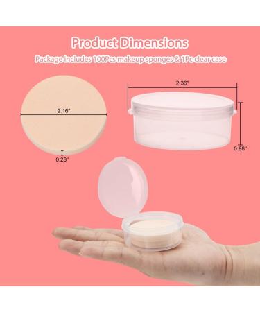 Set of 100 Ultra Soft Round Blender Sponges | Makeup Beauty Sponges for Eye & Face Foundation | Ideal for Wet & Dry Use - Perfect for All Skin Types - Buy Online on SooperMarket.com
