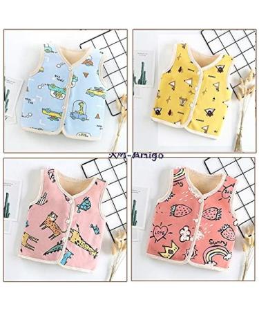 XM-Amigo Baby Girls' Thick Gilets Vest | Winter Autumn Warm Waistcoat Jackets | 5-6 Years - Buy Online on SooperMarket.com