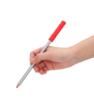Silicon chew pencil topper sensory kinder for toddlers for baby-safe silicone baby pacifier for biting teething troubles (bite ring set with red saber pencil)