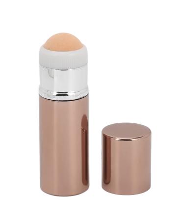 Oil absorbing Volcanic Roller Reusable Portable Oily Skin Control Roller Results Remove Excess Shine Rolling Stone with Brush for Oily Skin Care Oil Blotting Sheets Coffee Color