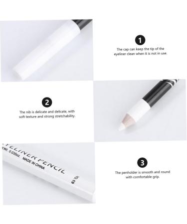 Mikinona 24pcs Eyeliner Pencil Brown Eyeshadow Glitter Eyeshadow Brown Eye Liner Pencil Wooden Pole White - Buy Online on SooperMarket.com