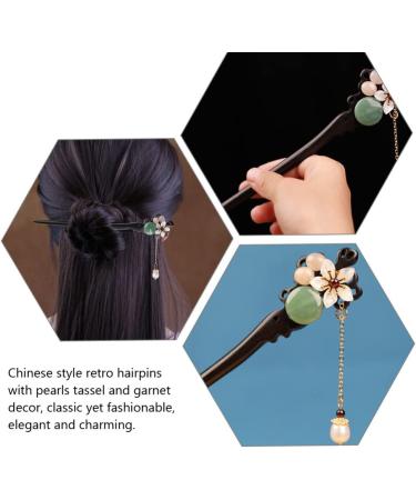 minkissy Hairpin Tassel Hair Stick Hat with Hair Attached for Women Bride Hair Stick Chinese Hair Sticks Hair Chopsticks for Women Buns Hair Fork Accessories Miss Modeling - Buy Online on SooperMarket.com