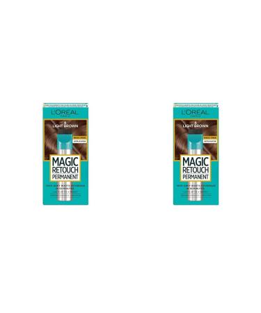L'Oreal Paris Magic Retouch Permanent Root Concealer Touching Up Grey Hair Dye Light Brown 6 95 g (Pack of 2) MAGIC RETOUCH PERMANENT 6 LIGHT BROWN 95 g (Pack of 2)