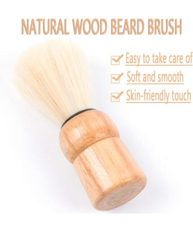 KINDOYO Neck Duster Brush - Professional Barber Hairdressers Brush Soft Hair Sweep Cleaning Brush with Wooden Handle for Barber Shop Household Style 2 - Buy Online on SooperMarket.com