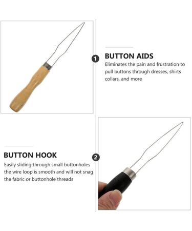 Clothes Shirts Pull Hand Zipper Puller Helper Button Aids Hook E3U5 Tool Arthritis Kit Aid Helper Wooden-universal - Buy Online on SooperMarket.com