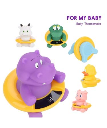 Cartoon Animal Digital Water Thermometer Baby Bath Toy - Pink Pig Design - Buy Online on SooperMarket.com