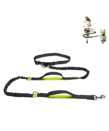 Pecco Hand Free Dog Lead Dog Walking Belt Ajustable Dog Leash Waist Belt Pet Dog Leash Coupler Running and Jogging Lead Belt with Retractable Bungee