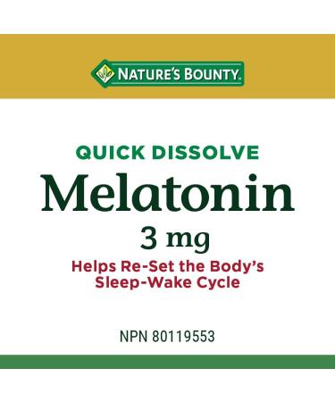 Nature's Bounty Melatonin Pills Supplement Helps Reset Body's Sleep Wake Cycle 3mg 120 Tablets - Buy Online on SooperMarket.com