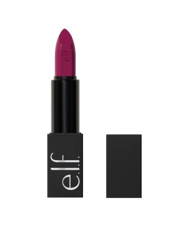 e.l.f. O Face Satin Lipstick  Richly Pigmented  Nourishing & Long-Lasting Creamy Lipstick  Infused With Jojoba  Vegan & Cruelty-Free  Untamed