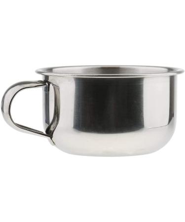 POFET 8cm Durable Stainless Steel Shaving Brush Mug Bowl - Premium Barber Beard Soap Dish for Men | International Shipping - Buy Online on SooperMarket.com