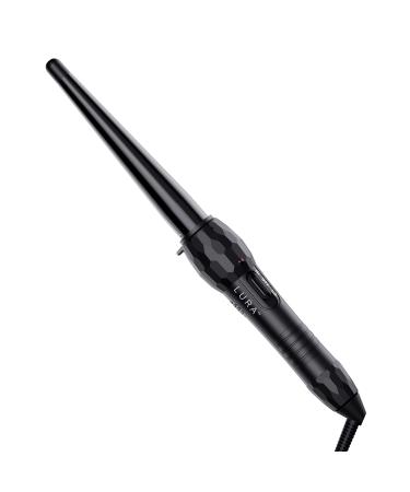 LURA Ceramic Tourmaline Coating Curling Wand 1/2-1 Inch Barrel Hair Curler with 2 Heat Setting (320/410 ) Suitable for All Hair Types