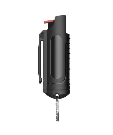 AIMHUNTER Pepper Spray Max Strength OC Pepper Spray with Quick Release for Easy Finger Grip Aim 10-Foot (3M) Range 25 Bursts BLACK