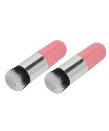 Beauty 2Pcs Adorable Pink Chubby Foundation Brush Utensil Single Tool Household Cosmetic Glam Cute Travel Case Tool Tool Brush Brush Brush Perfect for Daily Use or Adventure Glam