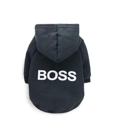 Dog Hoodie Fashion Soft Cotton Puppy Hoodie Pet Clothes Warm Autumn Winter Coat for Cats Small Dogs Medium Dogs (X-Small Black) X-Small (Under 3.3lb) Black
