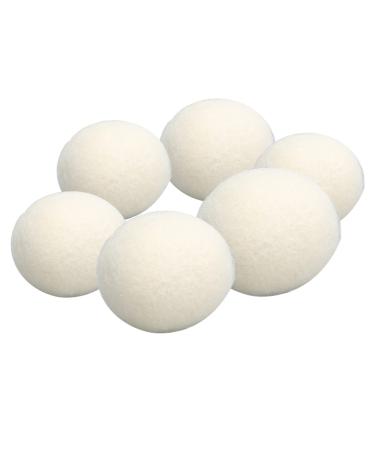 Wool Drying Balls Reduce Drying Time Adsorb Impurities Reduce Static Electricity Dehumidify and Remove Odors 6 Pack (5cm)