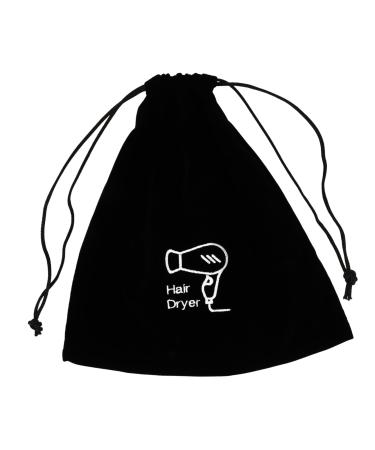 Baluue 1pc Hair Dryer Storage Bag Black Jewelry Hair Dryer Travel Bag Hairdryer Bag for Travel Sack Flannel