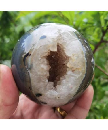 for Top Natural Stones Druzy Agate Crystals geode Home Decoration Agate with druzy Open Sphere crysral Cluster an Amethyst TOMPAR (Size : 60-65mm) - Buy Online on SooperMarket.com