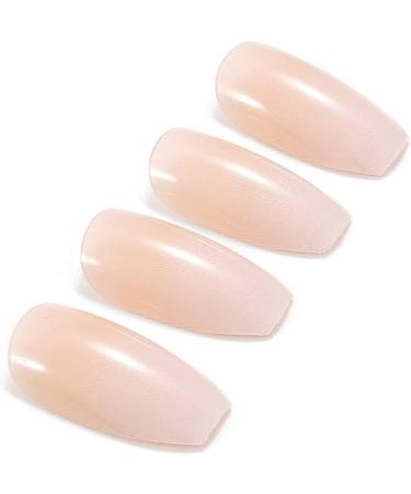 Brishow Short Fake Nails Peach Gradient Ballerina - 24pcs Full Cover Acrylic Stick on Nails for Women and Girls - Buy Online on SooperMarket.com