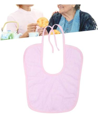  Mealtime Bib Elderly Bib Skin-friendly Breathable Waterproof Adjustable Belt for(Light pink 31 * 42) - Buy Online on SooperMarket.com