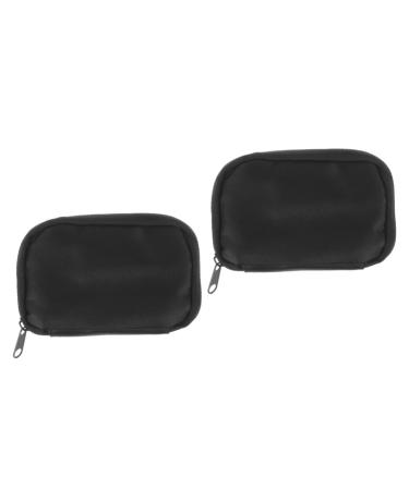 KALLORY 4 Pcs Blood Meter Storage Bag Zipper Storage Bags Meter Case Carrying Bag Medical Blackx2pcs 13x8.5cmx2pcs