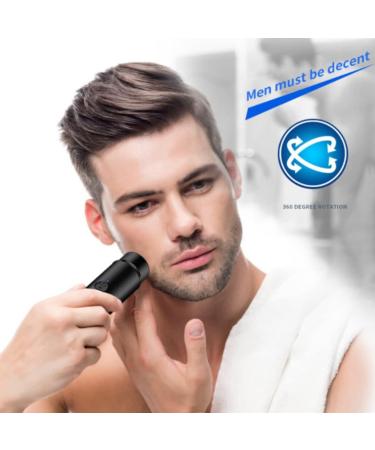Mini Electric Shaver for Men Portable Car Rechargeable Shaver USB Rechargeable Razor Wet & Dry Use Rotary Electric Shaver for Travel Black - Buy Online on SooperMarket.com