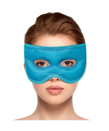 Newgo eye mask cooling cooling mask face cooling glasses for migraines headaches swollen tired eyes dark circles sinus pain Ice Eye Mask (blue)